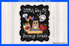 100th Day Of Second Grade, Sublimation Png Shirt Design Product Image 1