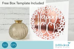 Happy 100th Birthday Card SVG With Pop up Flowers Product Image 1