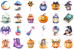 Kawaii Halloween Sublimation Clipart Product Image 2