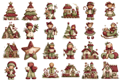 Whimsical Christmas Gingerbread Clipart Product Image 2