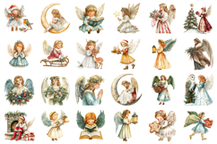 Vintage Christmas Angel Clipart Product Image 2