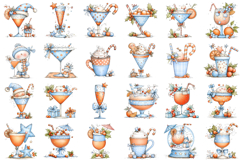 Whimsical Christmas Cocktail Clipart Product Image 2