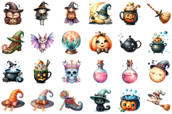 Cute Halloween Witch Clipart Product Image 2