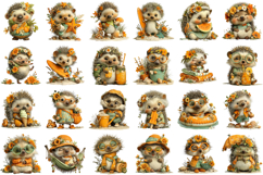 Whimsical Summer Hedgehog PNG Clipart Product Image 3