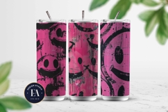 Neon Pink Smiley Face Digital Paper |Street graffiti Pattern Product Image 2