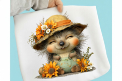 Whimsical Summer Hedgehog PNG Clipart Product Image 4