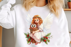 Vintage Christmas Angel Clipart Product Image 3