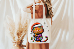 Whimsical Christmas Cat Clipart Product Image 4