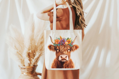 Cute Halloween Highland Cow Clipart Product Image 4