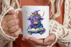 Cute Halloween Highland Cow Clipart Product Image 5