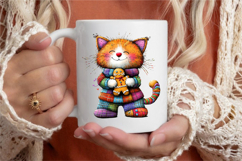 Whimsical Christmas Cat Clipart Product Image 5