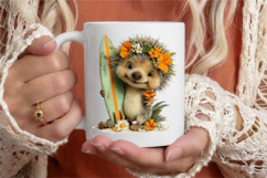 Whimsical Summer Hedgehog PNG Clipart Product Image 5