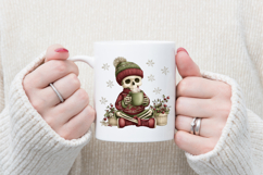 Whimsical Christmas Funny Skeleton Clipart Product Image 5