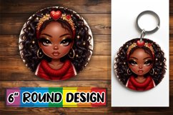 Radiant Round Coaster Design PNG, Love Girl Product Image 1