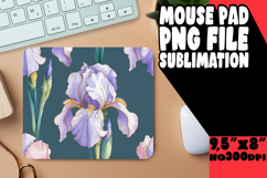Cheerful Mouse Pad Sublimation PNG, Flower Pattern Product Image 1