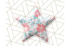 Cute Puffy Star Clipart PNG, 3D Glossy Pastel Stars Clip Art Product Image 4