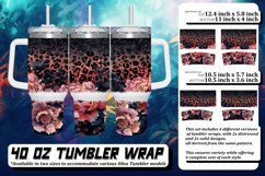 Shimmering Flower Leopard Sublimation 40oz Product Image 1