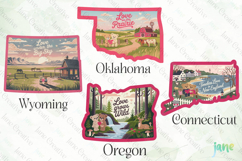 Valentine 50 US States Clipart Product Image 1