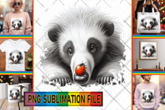Cheerful TSHIRT Designs Magic PNG, Cute Animals Product Image 1