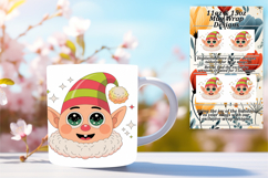 Colorful 11oz Mug Wrap Png Template , Cute Christmas Product Image 1