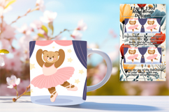 Whimsical 15oz Mug Wrap Png Artwork , Cute Bear Product Image 1