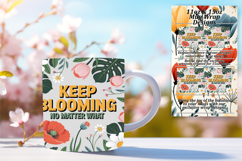 CLASSY PNG Mug Wrap Design 15oz , Flower Quote Product Image 1