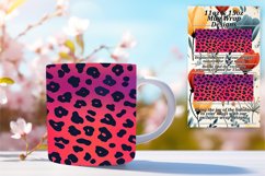 Bright Leopard Print Glitter Mug Wrap 11oz/15oz Product Image 1