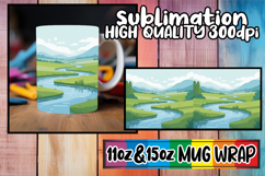 Radiant moments sublimation 11oz 15oz mug wrap, Spring Product Image 1