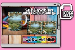 Floral Harmony: 3D Landscape Mug Design Product Image 1