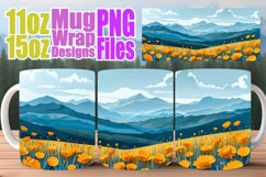 Scenic Springtime Mug Wrap - Sublimation Design Product Image 1
