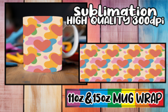 Cheerful days 11oz 15oz sublimation wrap, Valentine's Patter Product Image 1