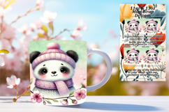 Bold 15oz Mug Wrap Png Design , Cute Animals Product Image 1