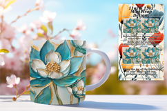 Creative 11oz Mug Wrap Png Artwork , 3D Flower Product Image 1
