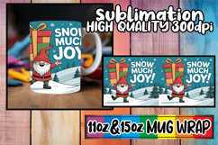 Vibrant joy 11oz 15oz sublimation wrap, Holiday Gnome Product Image 1
