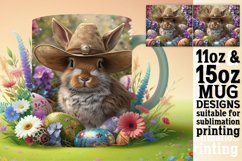 Vibrant 3D Easter Bunny Mug Design 11oz Product Image 1