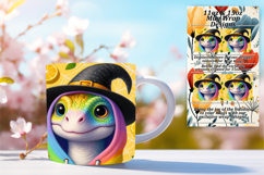 Chic 15oz Mug Wrap Png Template , Halloween Dino Product Image 1
