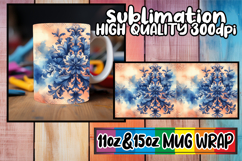 Joyful dreams 11oz 15oz sublimation wrap, Watercolor Pattern Product Image 1
