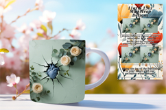 Custom 11oz Mug Wrap Png Design , 3D Heart Product Image 1