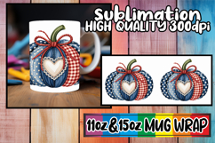 Joyful nights sublimation mug wrap, Pumpkin Watercolor Product Image 1