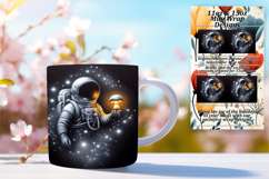 Creative 11oz Mug Wrap Png Artwork , Astronaut Product Image 1