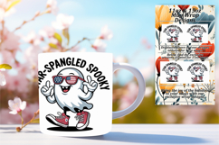 Whimsical 15oz Mug Wrap Png Artwork , Funny Ghost Product Image 1