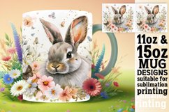 Easter Bunny Dream: Watercolor Mug Sublimation Product Image 1