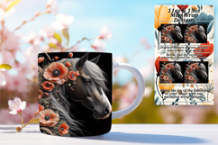 VIVID 15oz Mug Wrap PNG Template , Horse Product Image 1