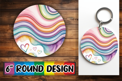 Joyful Coasters Circle PNG Style, Pattern Product Image 1