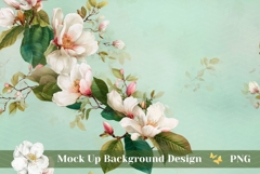 Flowers Background Mockup Design, Spring Background Design Product Image 1