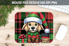 Christmas Cute Dog Mouse Pad Sublimation - Animal PNG Design Product Image 1