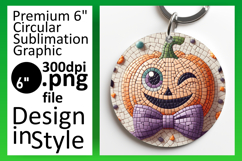 Elegant Round Design Coaster Template , Cute Pumpkin Product Image 1