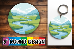 Cheerful Round Design Sublimation PNG, Spring Product Image 1