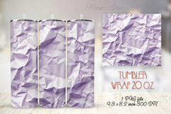 Texture of crumpled lilac paper straight skinny tumbler wrap Product Image 1