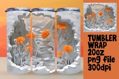 3D Flower Hole Sublimation Wrap - 20oz Tumbler Print Product Image 1